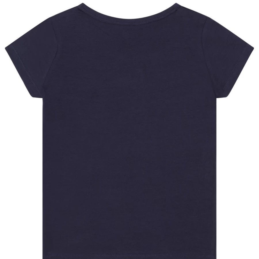 MICHAEL KORS Girls Navy Cotton Short-Sleeved T-Shirt