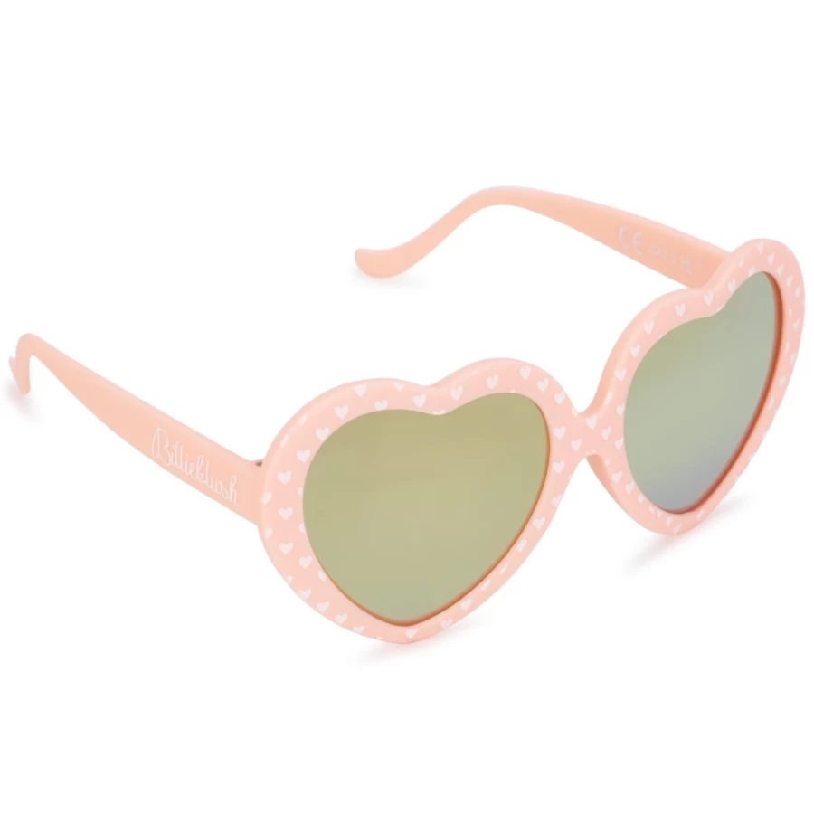 BILLIEBLUSH Apricot Heart-Shaped Sunglasses for Girls - Trendy & Stylish