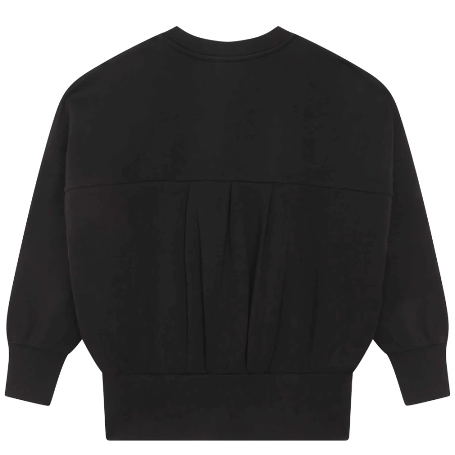 KARL LAGERFELD KIDS Girls Black Rhinestone Embellished Sweatshirt