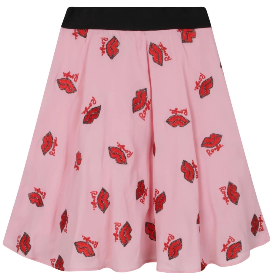 SONIA RYKIEL Girls Pink Washed Pink Crepe Skirt for Kids