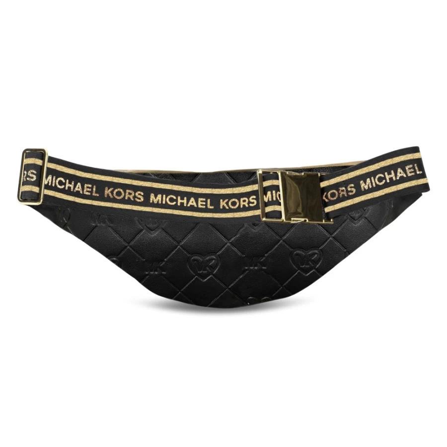 MICHAEL KORS Chocolate Brown Coated Textile Crossbody Belt Bag for Women