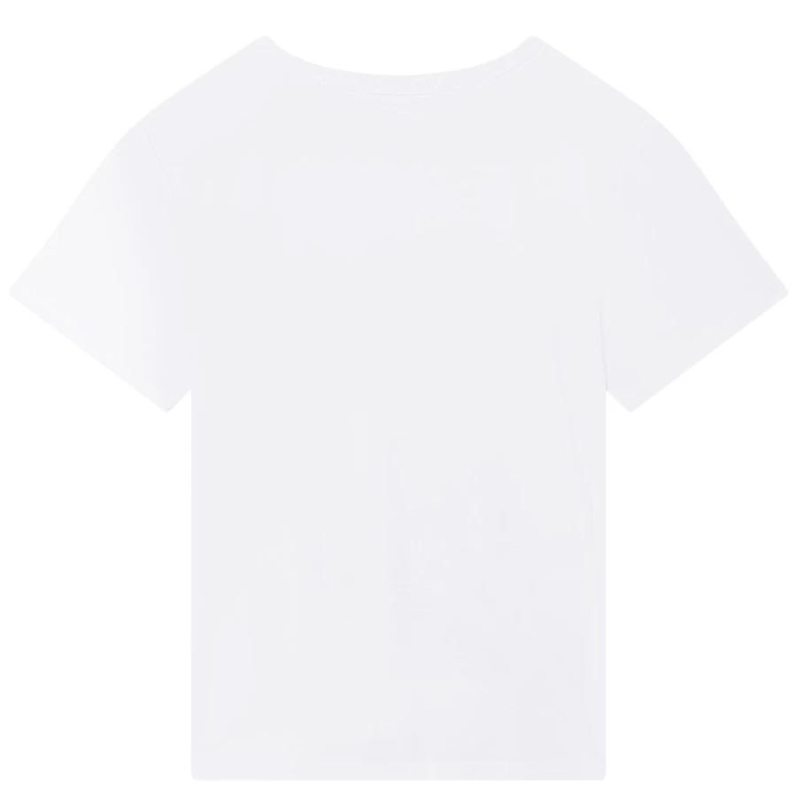 SONIA RYKIEL Girls' White and Red Short-Sleeved T-Shirt