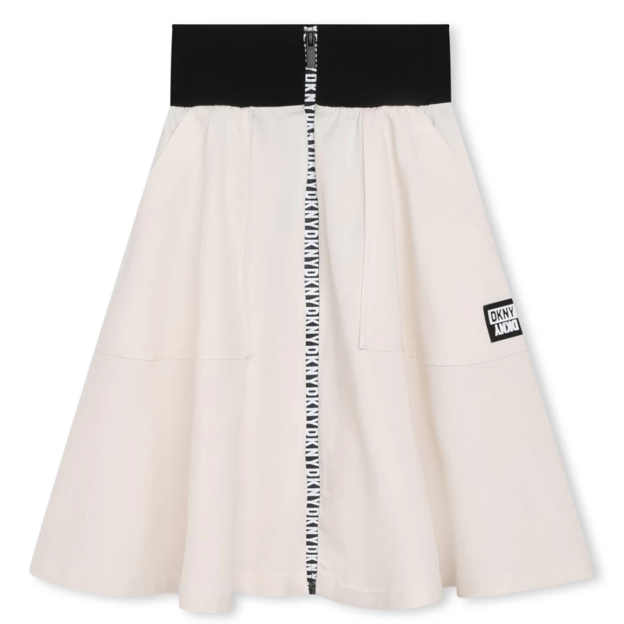 DKNY White Formal Skirt for Girls with Pockets - Elegant & Stylish