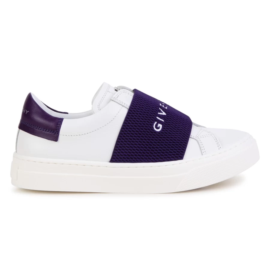 Givenchy Girls' Elasticated Leather Sneakers – Comfortable & Stylish Trainers