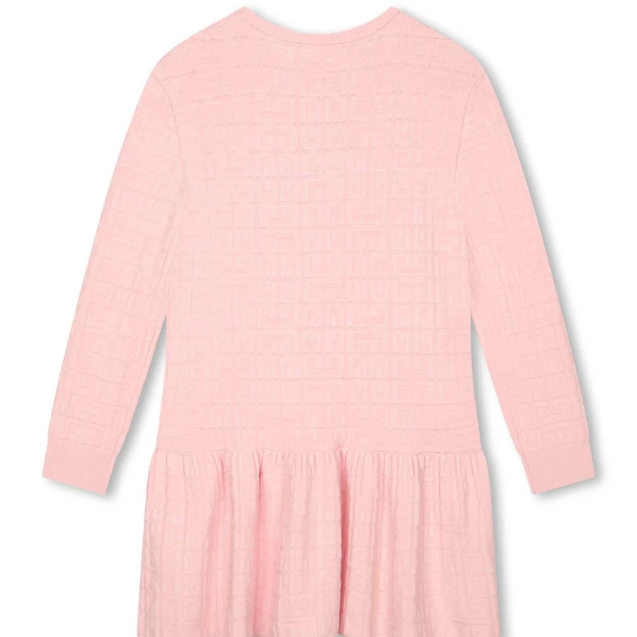GIVENCHY Knit Frill Dress for Girls in Marshmallow (44Z) - Elegant & Stylish