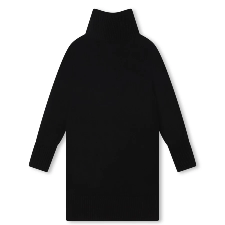 ZADIG & VOLTAIRE Black Buttoned Turtleneck Dress for Girls