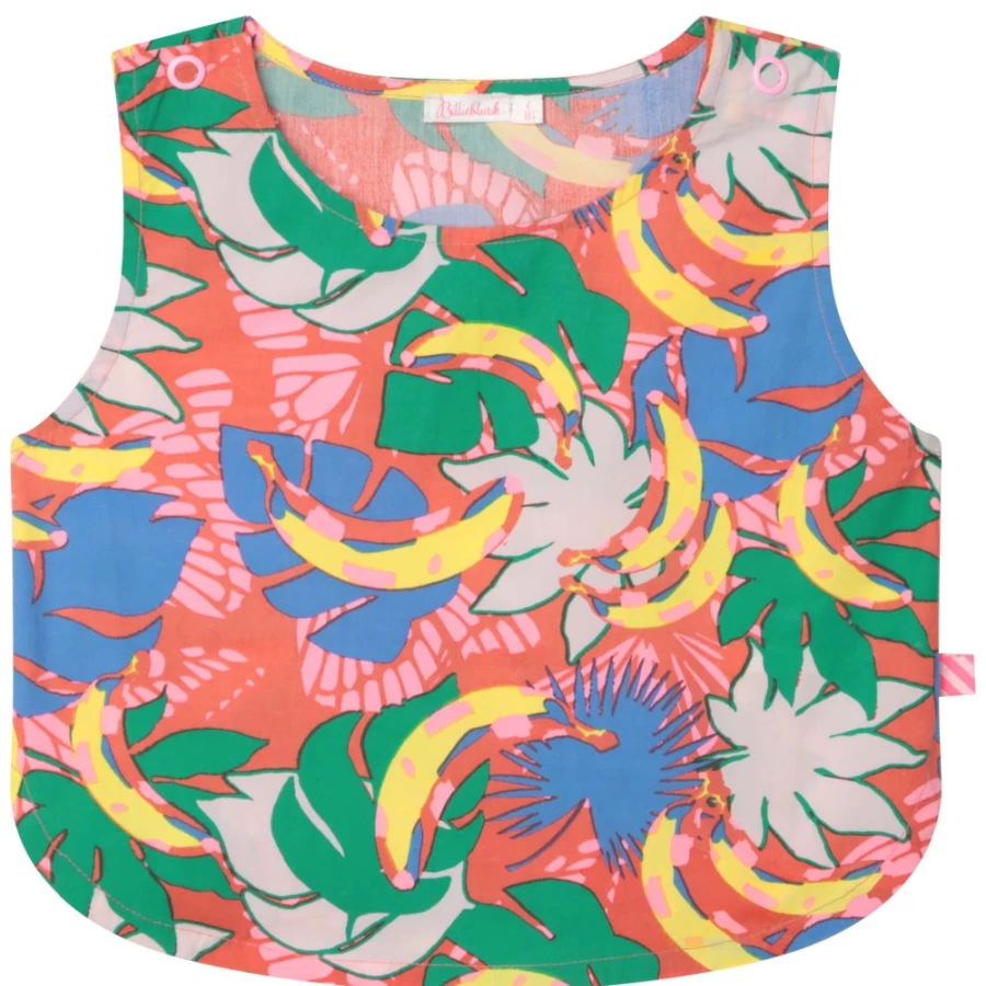 BILLIEBLUSH Girls' Apricot Sleeveless Blouse for Summer Fashion