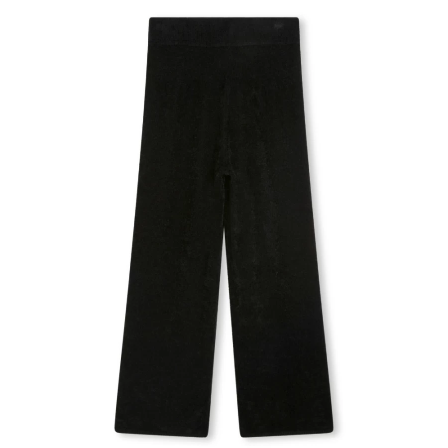 Givenchy Black Wide Leg Knit Trousers for Girls