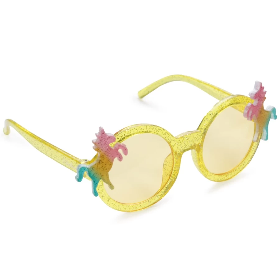 BILLIEBLUSH Unicorn Sunglasses for Girls - Lemon Color Trendy Kids Sunglasses