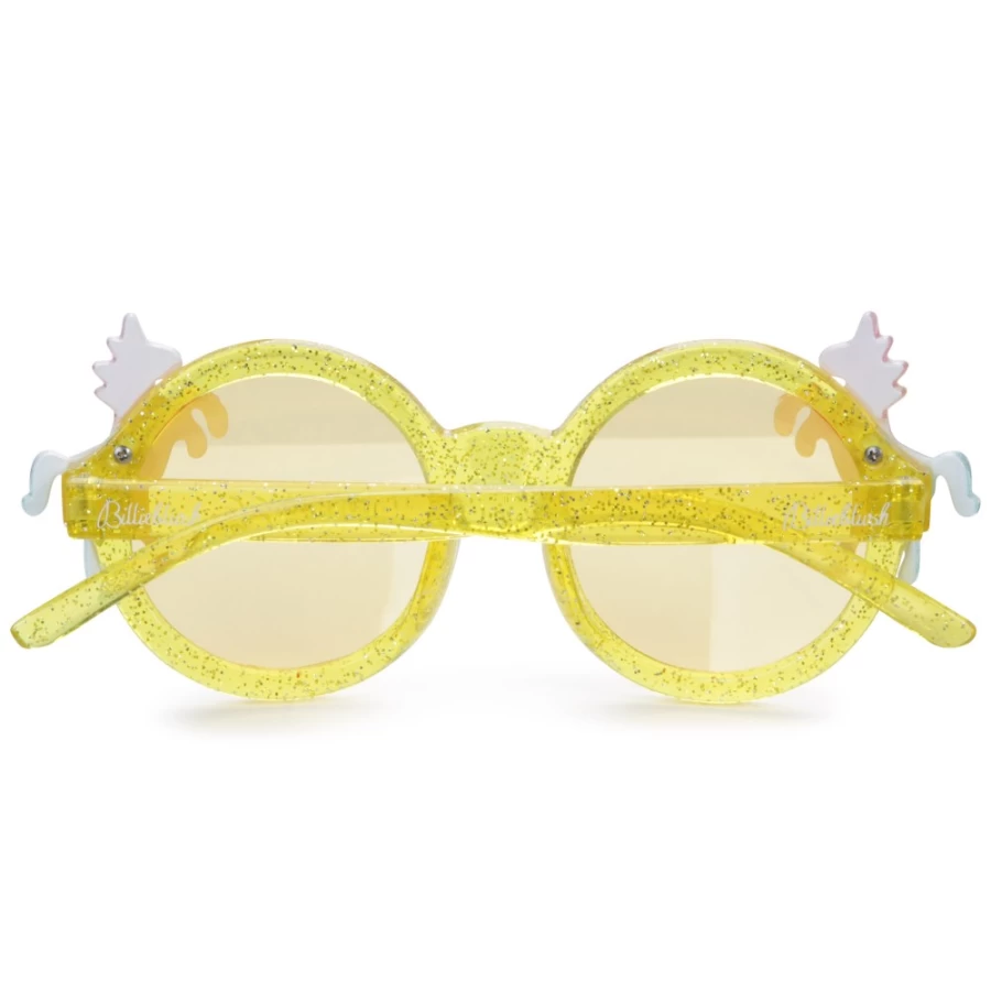 BILLIEBLUSH Unicorn Sunglasses for Girls - Lemon Color Trendy Kids Sunglasses