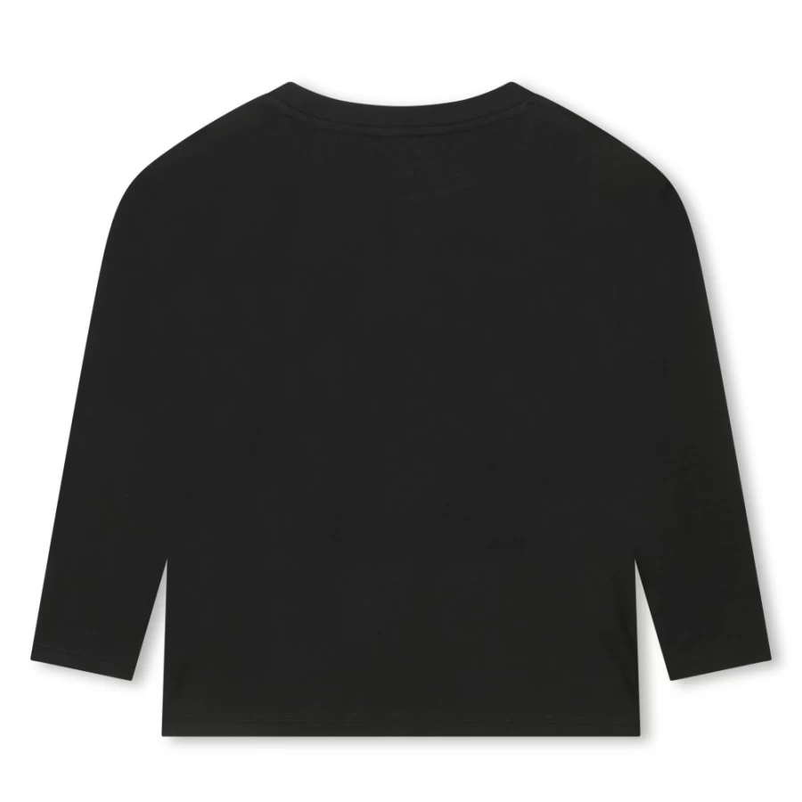 KENZO KIDS Girls Slate Blue Long-Sleeved T-Shirt | Stylish Cotton Top