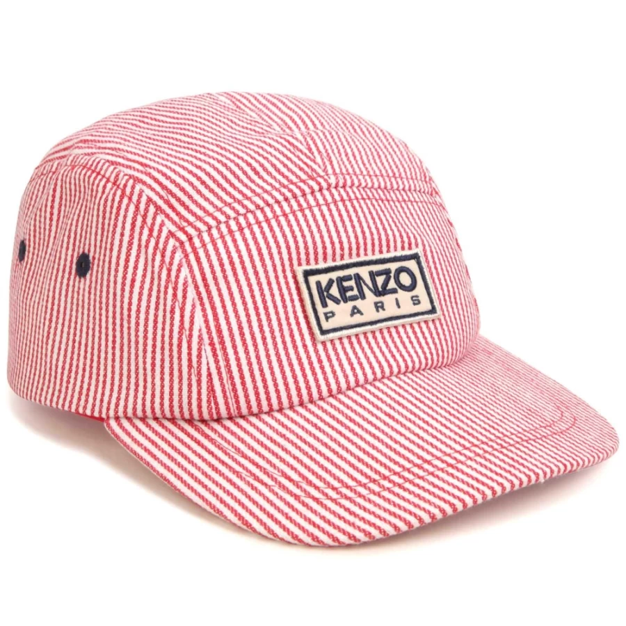 KENZO KIDS Girls Cream Striped Cotton Cap