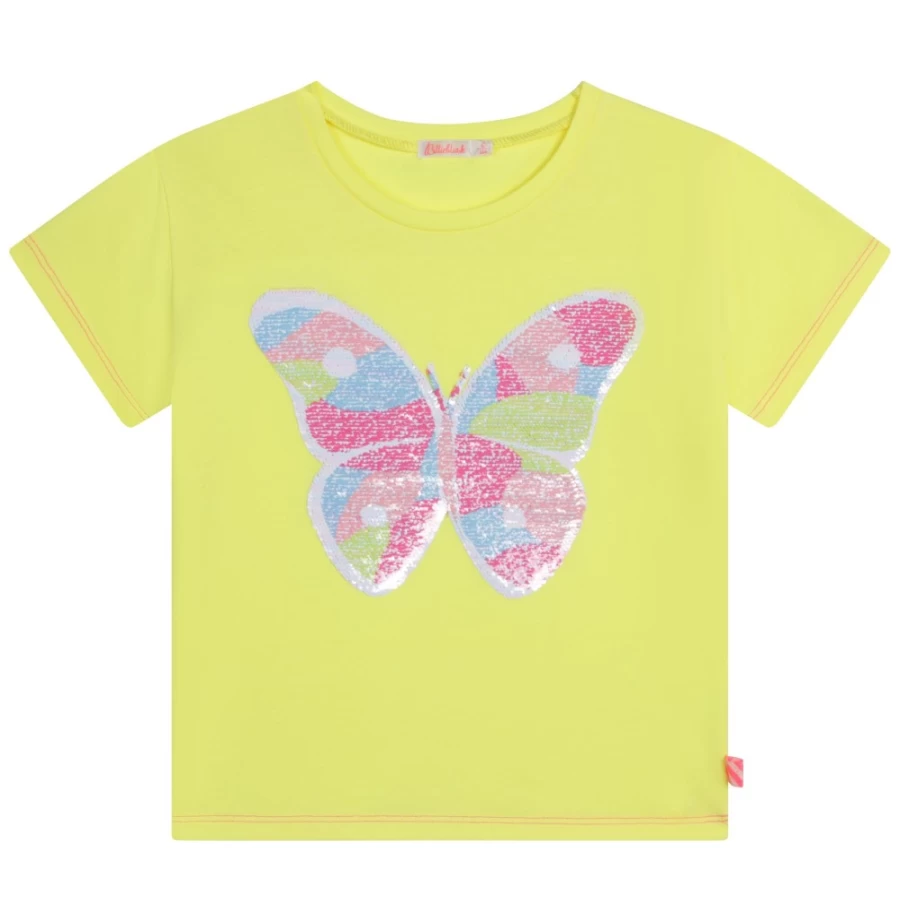 BILLIEBLUSH Girls' Lemon Short-Sleeved T-Shirt | Casual Summer Top