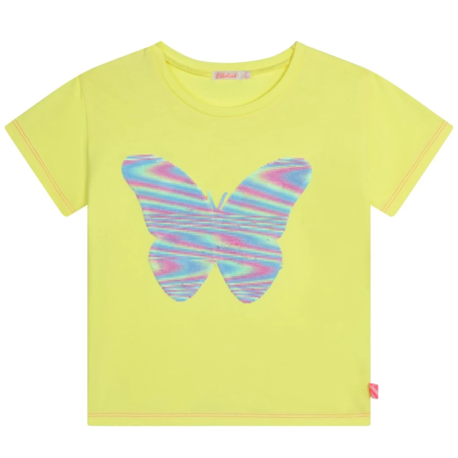 BILLIEBLUSH Girls' Lemon Short-Sleeved T-Shirt | Casual Summer Top