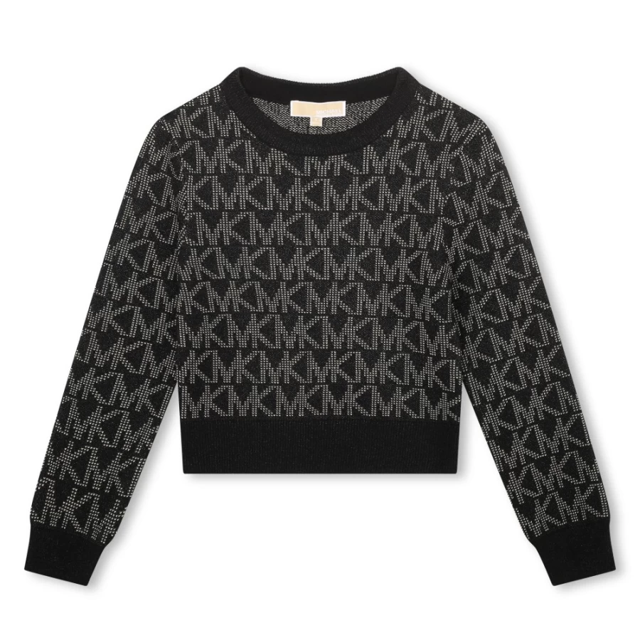 MICHAEL KORS Girls' Black & Yellow Knitted Jumper Sweater