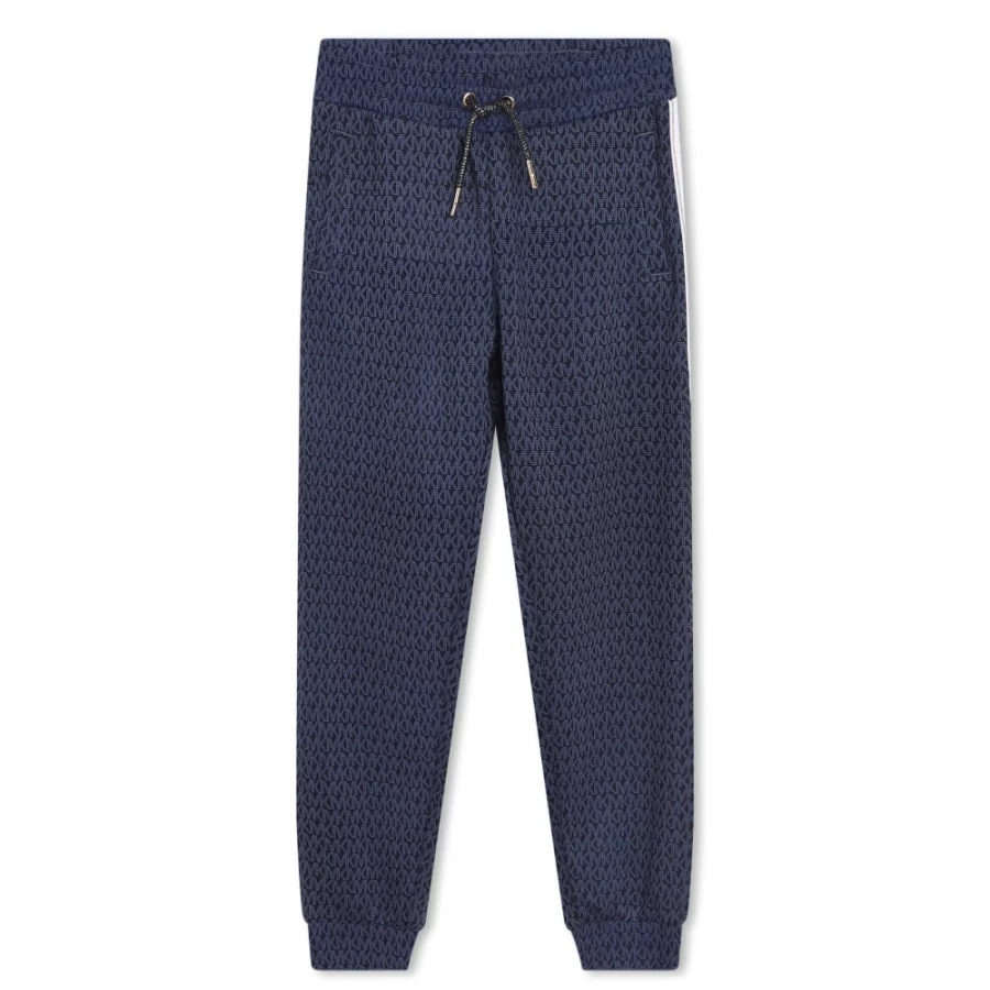 MICHAEL KORS Girls Navy Printed Jogging Pants for Comfort & Style