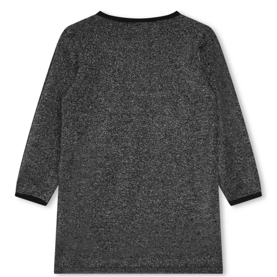 GIVENCHY Black Metallic Knit Dress for Girls - Elegant & Stylish