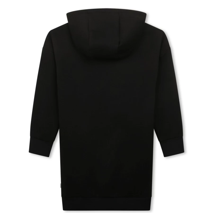 BOSS Girls Black Hooded Sweatshirt Dress - Casual Pullover Hoodie Dress