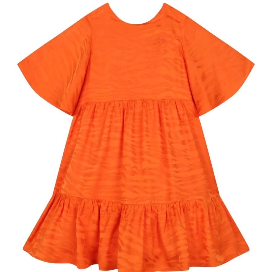 KENZO KIDS Orange Girls Dress - Stylish & Comfortable Kids Fashion