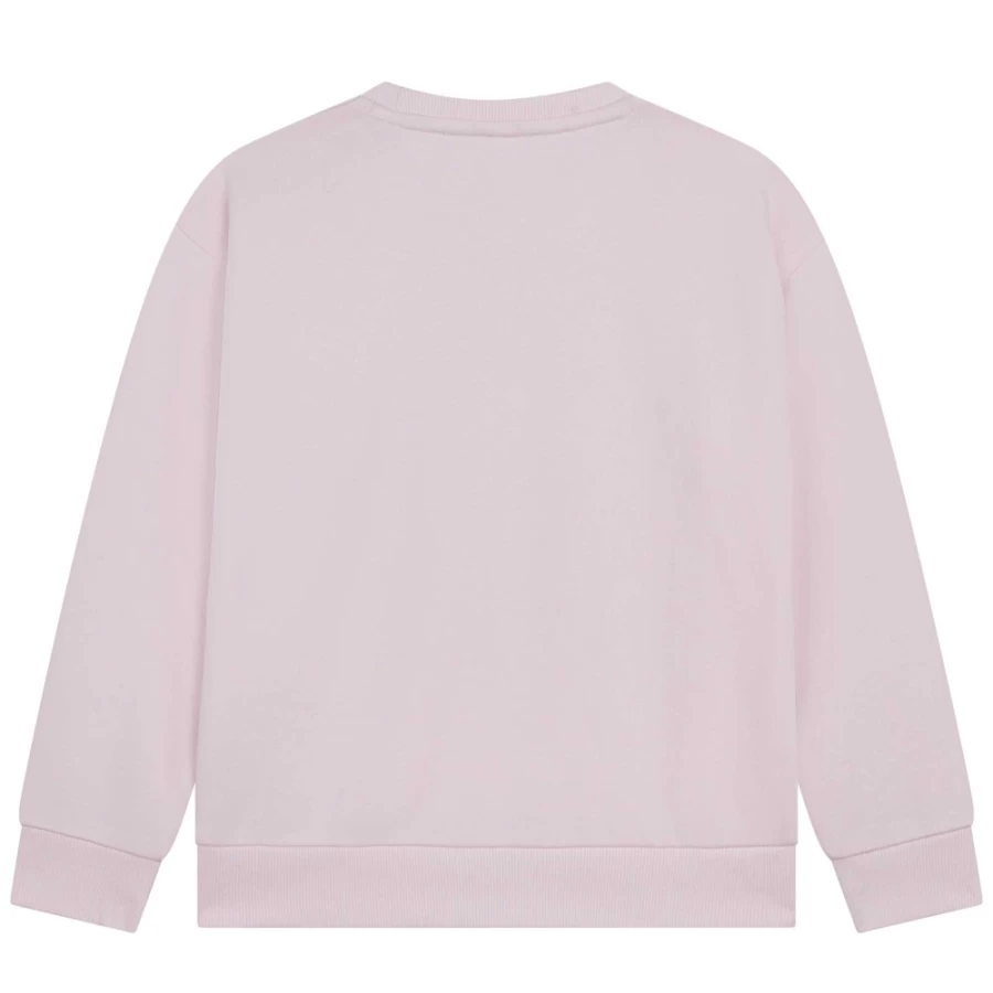 HUGO Girls Pale Pink Fleece Sweatshirt - Soft & Cozy Pullover