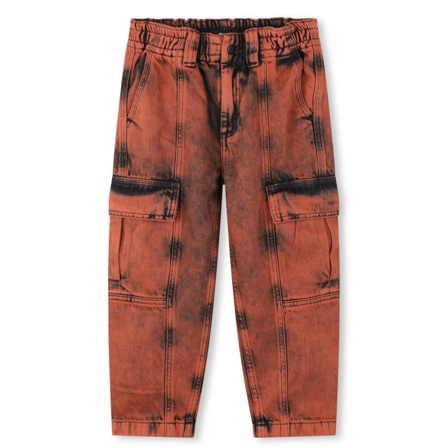 DKNY Girls' Cotton Cargo Jeans - Stylish & Comfortable Pants for Kids