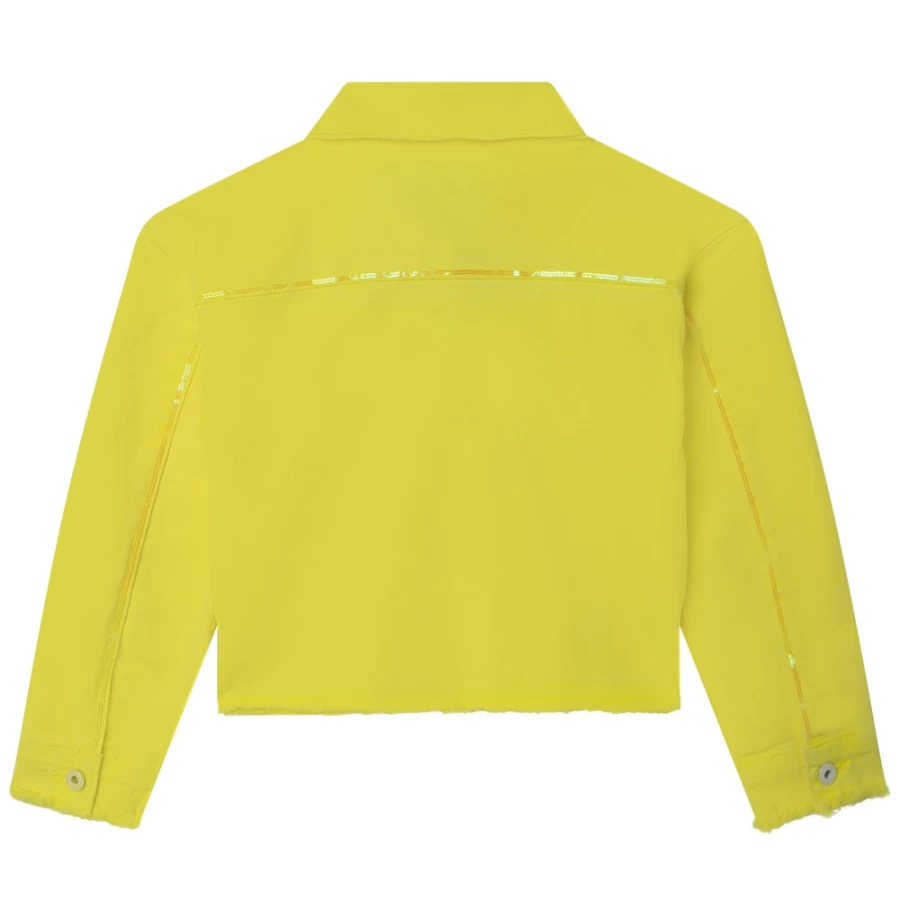 BILLIEBLUSH Girls' Lemon Cotton Jacket - Novelty Stylish Outerwear for Kids