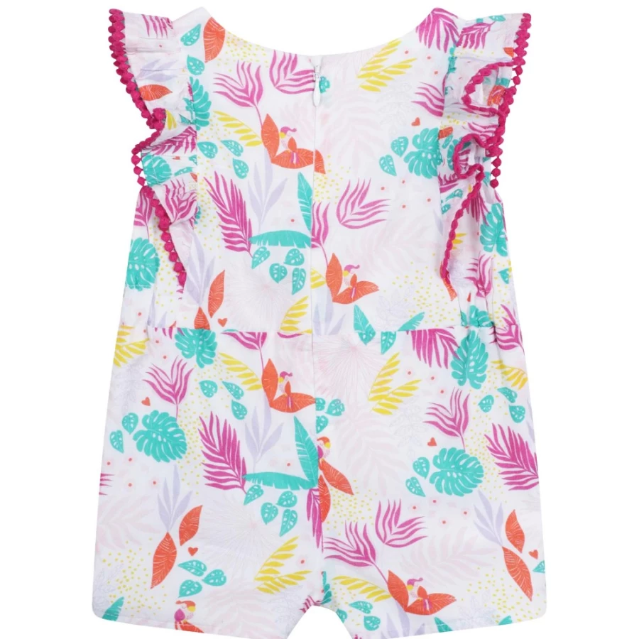 CARREMENT BEAU White Sleeveless Playsuit for Girls - Stylish Summer Romper