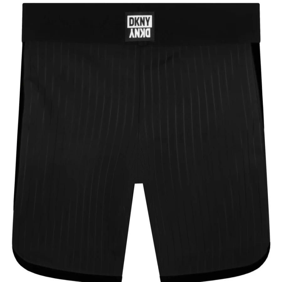 DKNY Girls' Black Elasticated-Waist Comfort Shorts for Play & Style