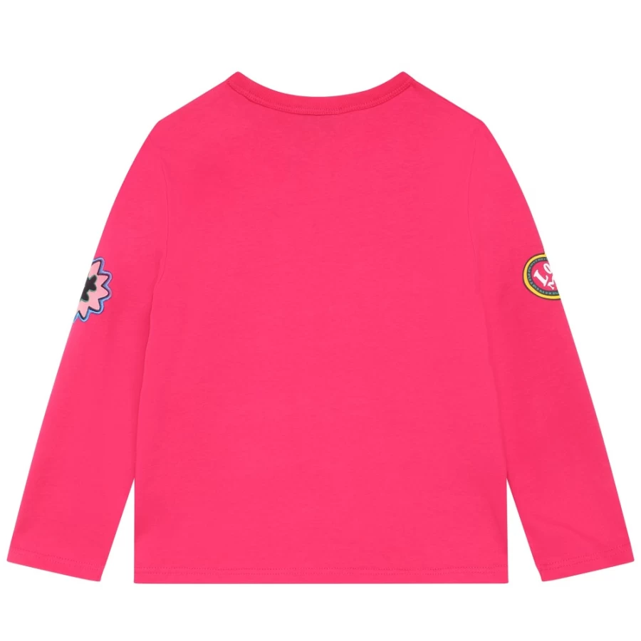 MARC JACOBS Girls Fuschia Long-Sleeved T-Shirt for Kids