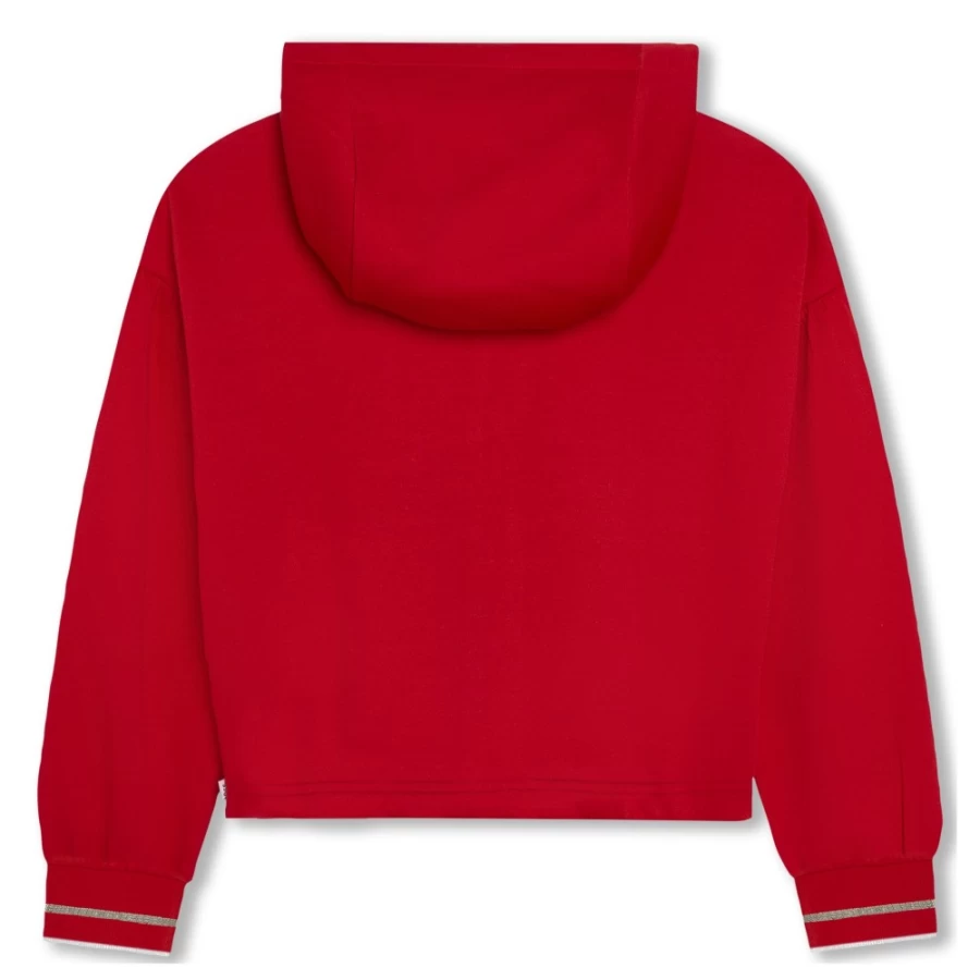 BOSS Girls' Poppy Red Hooded Sweatshirt | Pullover Fleece Hoodie for Kids