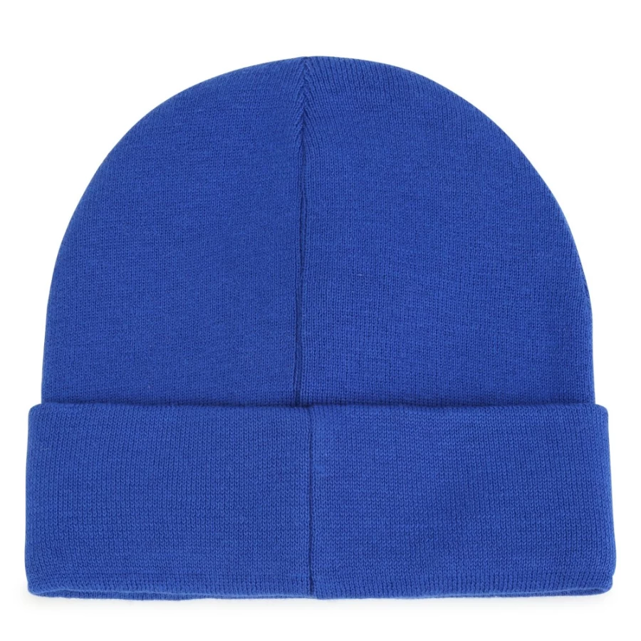 KENZO KIDS Blue Knitted Jacquard Hat for Girls - Elegant Winter Beanie