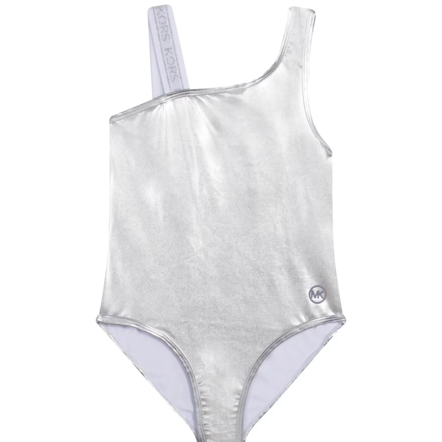 MICHAEL KORS Light Grey Girls Bathing Suit with Adjustable Strap