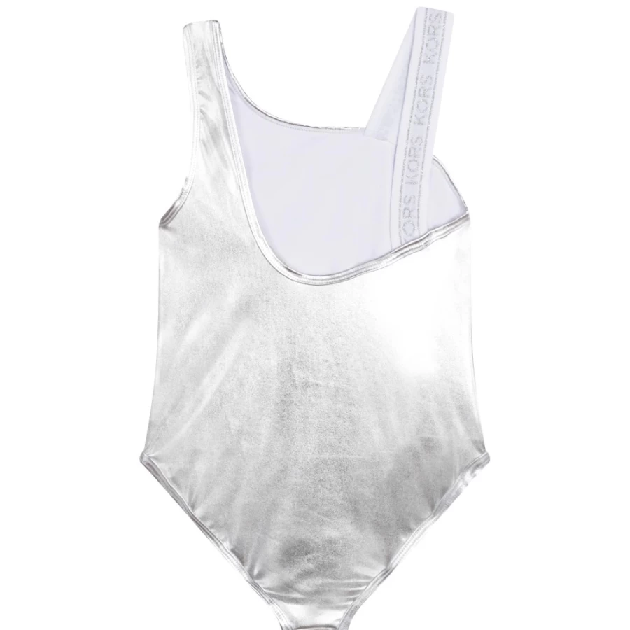 MICHAEL KORS Light Grey Girls Bathing Suit with Adjustable Strap