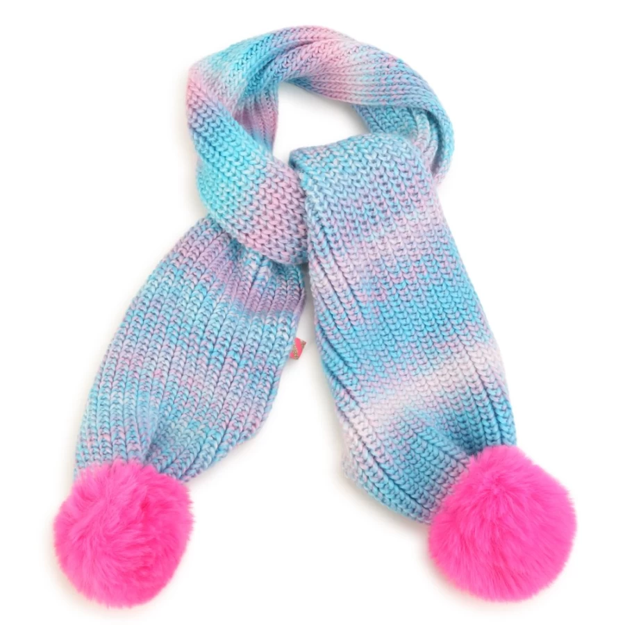 BILLIEBLUSH Chunky Knitted Scarf for Girls - Soft Blue Dish Winter Accessory