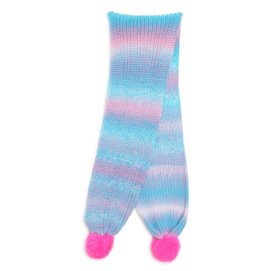 BILLIEBLUSH Chunky Knitted Scarf for Girls - Soft Blue Dish Winter Accessory