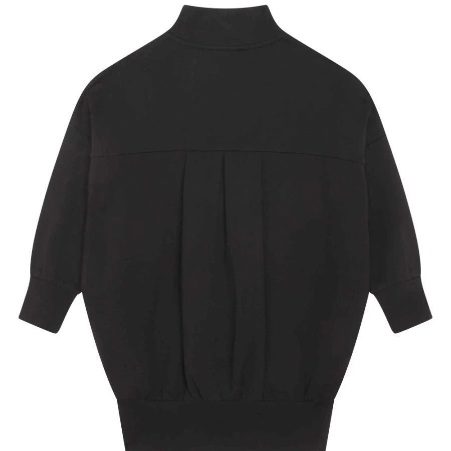 KARL LAGERFELD KIDS Black Sequined Sweatshirt Dress for Girls