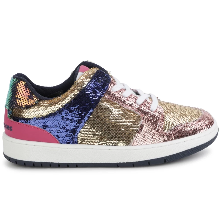 MARC JACOBS Girls' Unique Multicolored Lace-Up Sneakers Fashion Trainers