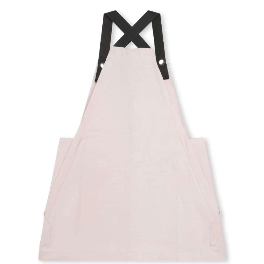 DKNY Girls' White Zip-Up Dungaree Dress - Stylish & Comfortable Outfit