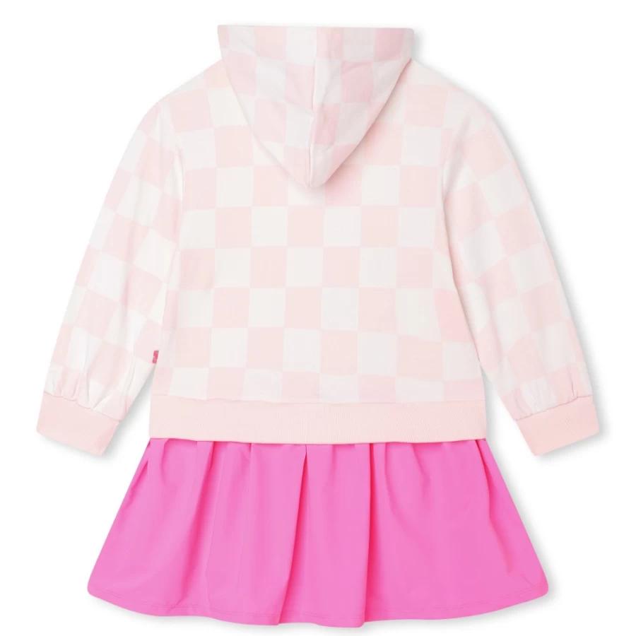 BILLIEBLUSH Girls' Pink Pale 2-In-1 Fleece Dress - Warm & Stylish Outfit