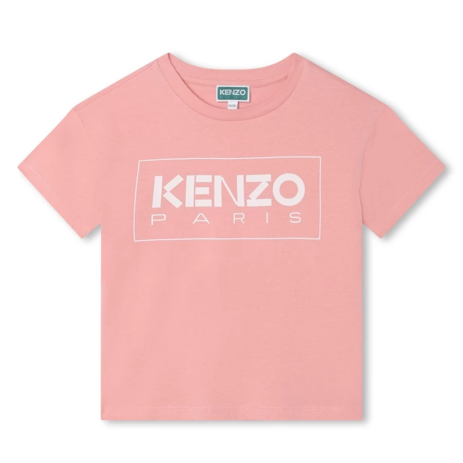 KENZO KIDS Girls' Nude Short-Sleeved T-Shirt for Kids