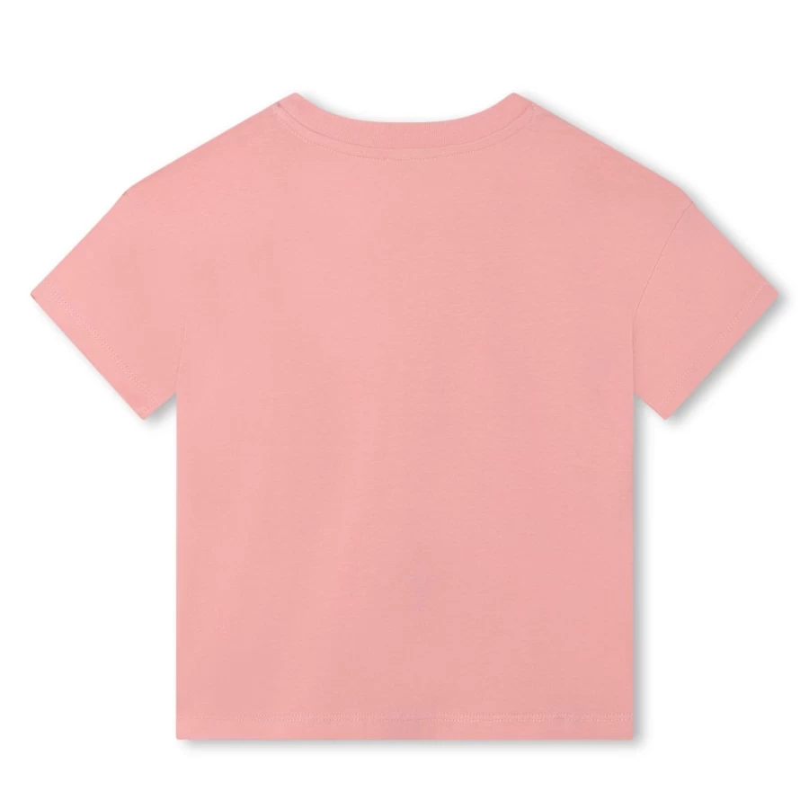 KENZO KIDS Girls' Nude Short-Sleeved T-Shirt for Kids