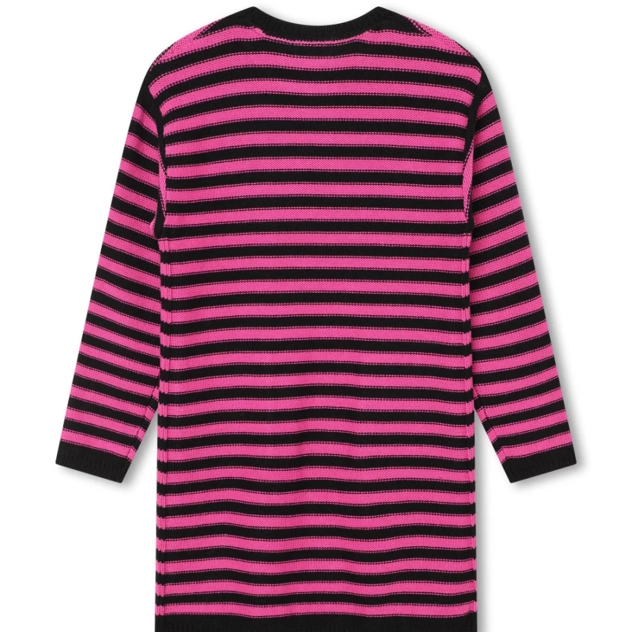 SONIA RYKIEL Girls' Fuschia Striped Two-Tone Dress