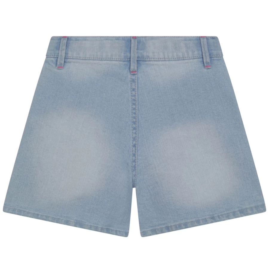BILLIEBLUSH Girls' Bleach Washed Denim Shorts | High-Quality Fashion Jeans for Teens