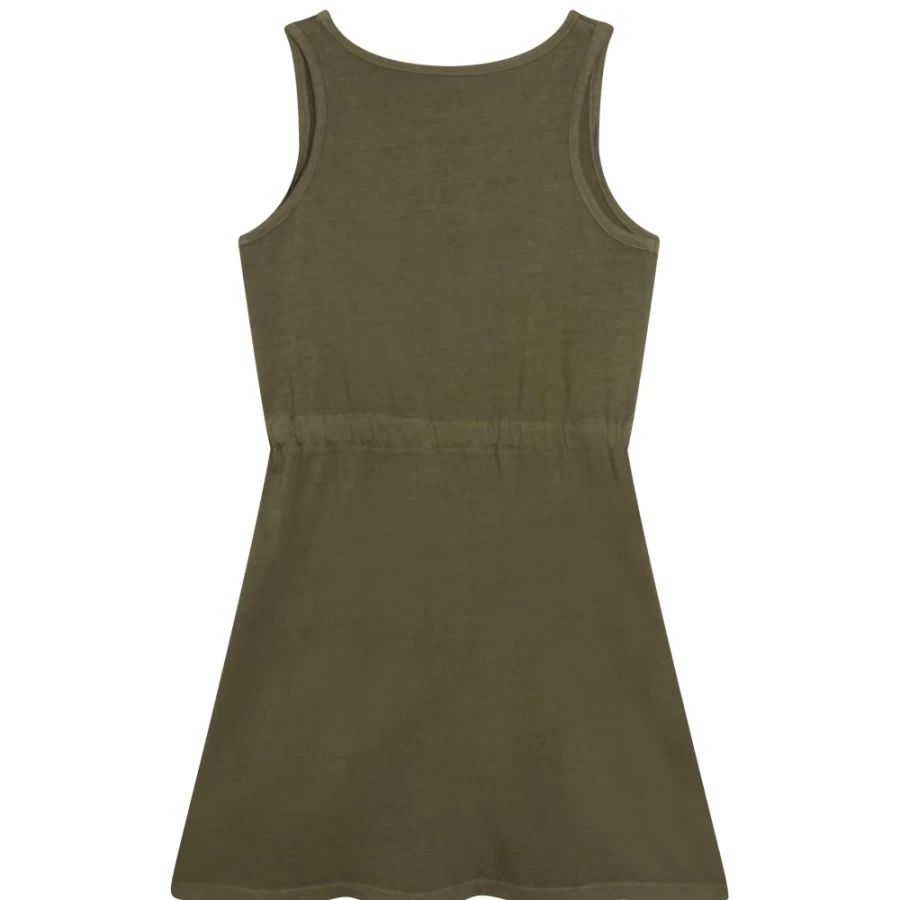 ZADIG & VOLTAIRE Girls' Khaki Printed Beach Dress - Summer Flowy Vacation Outfit