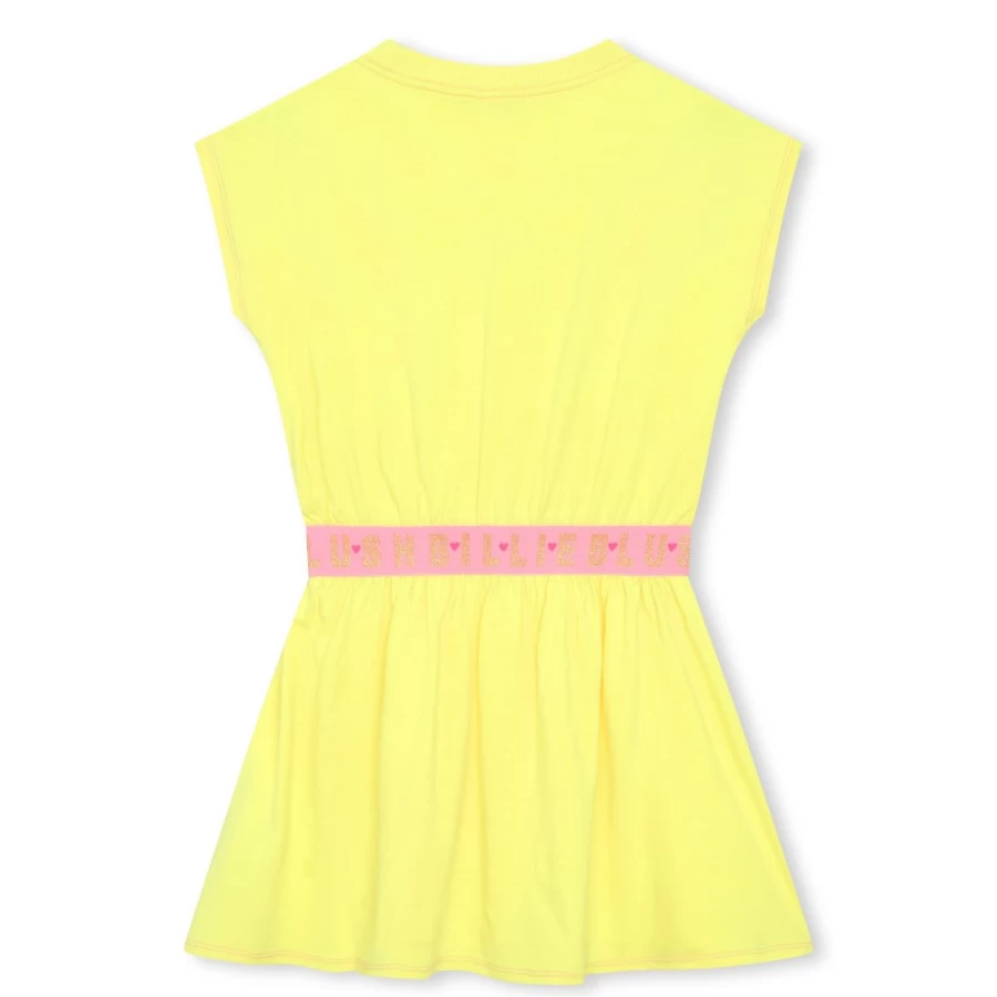 BILLIEBLUSH Girls' Lemon Short-Sleeved Cotton Dress