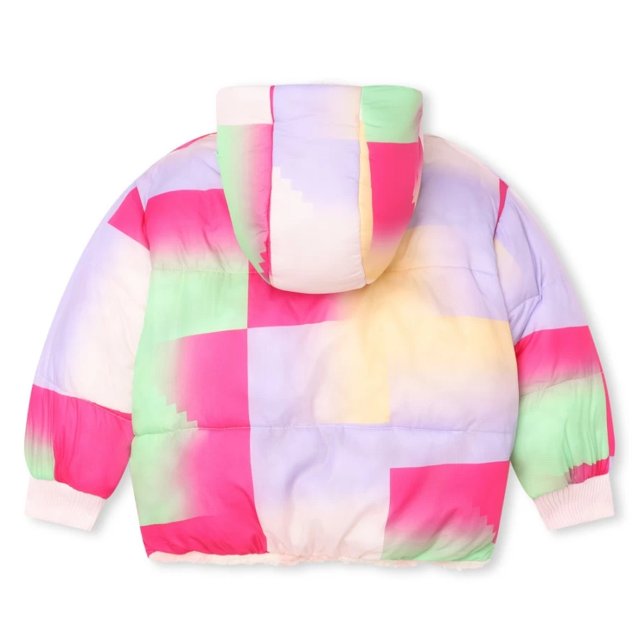 BILLIEBLUSH Reversible Pink Pale Hooded Coat for Girls - Lightweight Jacket for Kids