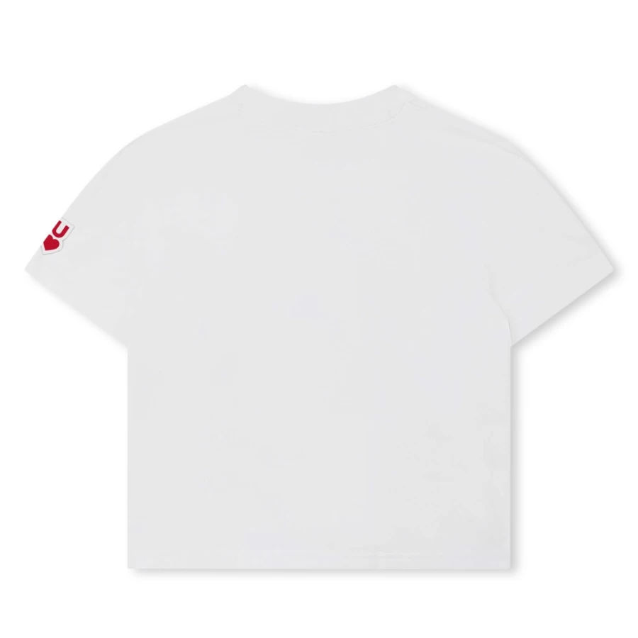 HUGO Girl's White Short-Sleeved T-Shirt for Kids