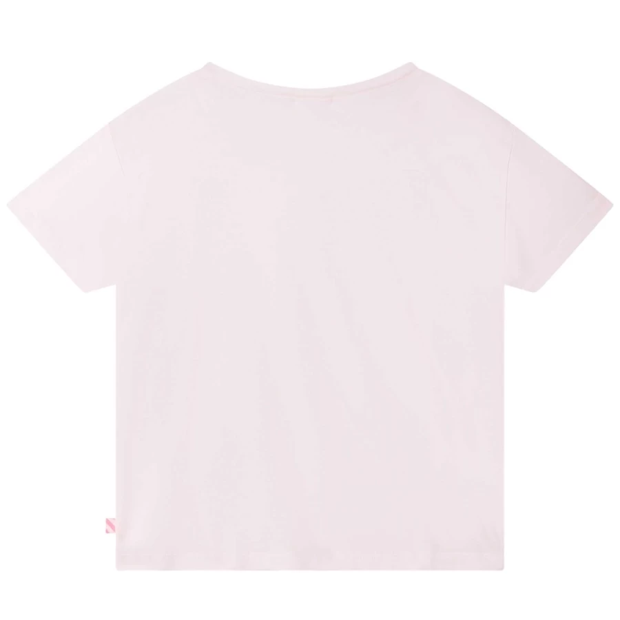 BILLIEBLUSH Girls Pink Pale Short-Sleeved T-Shirt for Kids