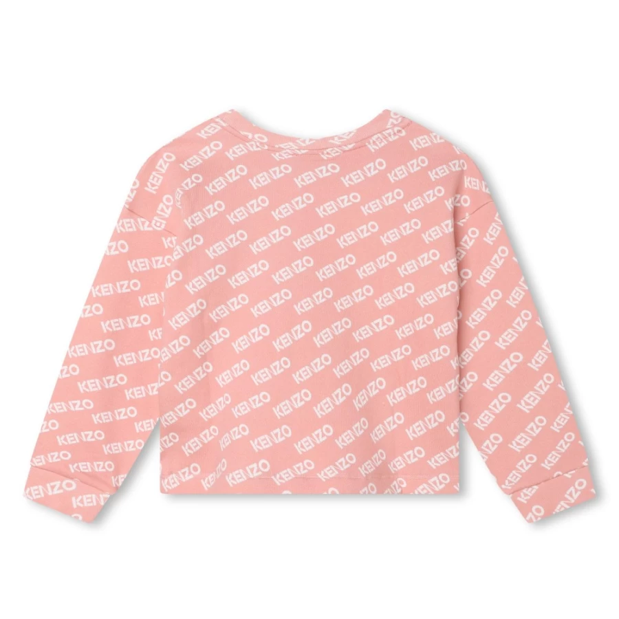 KENZO KIDS Girls' Nude Fleece Sweatshirt - Soft & Cozy Pullover for Kids