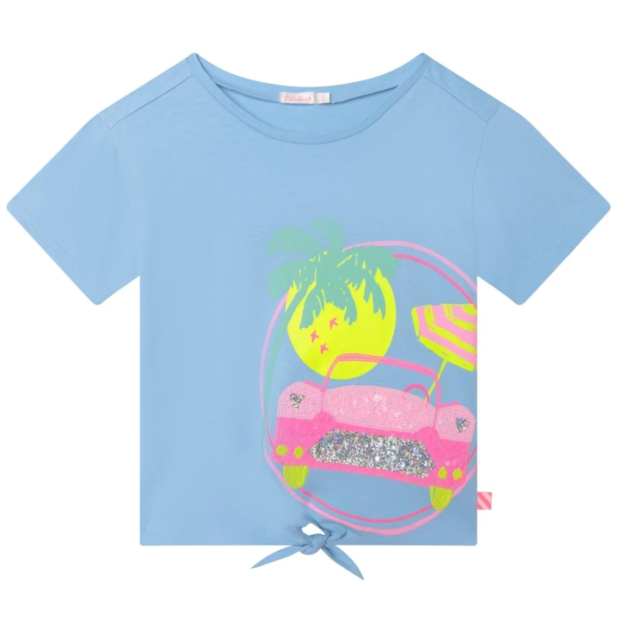 BILLIEBLUSH Pale Blue Short-Sleeved T-Shirt for Girls